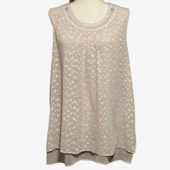 Roz & Ali Tops - Roz & Ali Sleeveless Layered Blouse